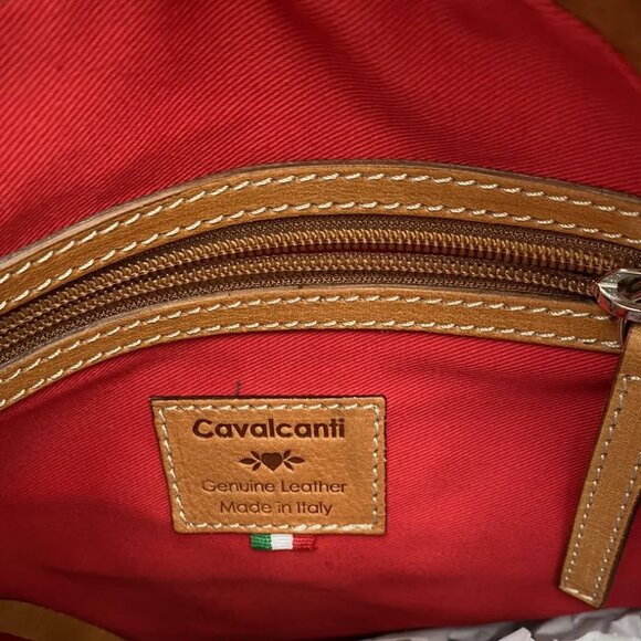 NWT ✅ CAVALCANTI Italian Leather RICH TAN Satchel #602 ✨ Brand New with Tags - Picture 5 of 17